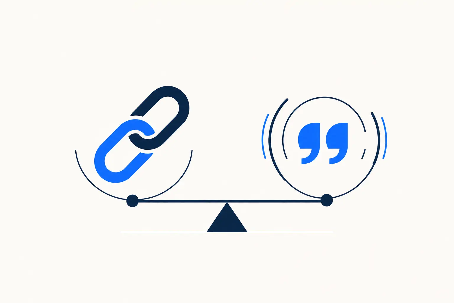 Abstract comparison of editorial backlinks and PR mentions as two distinct authority signals, Authority Engineering