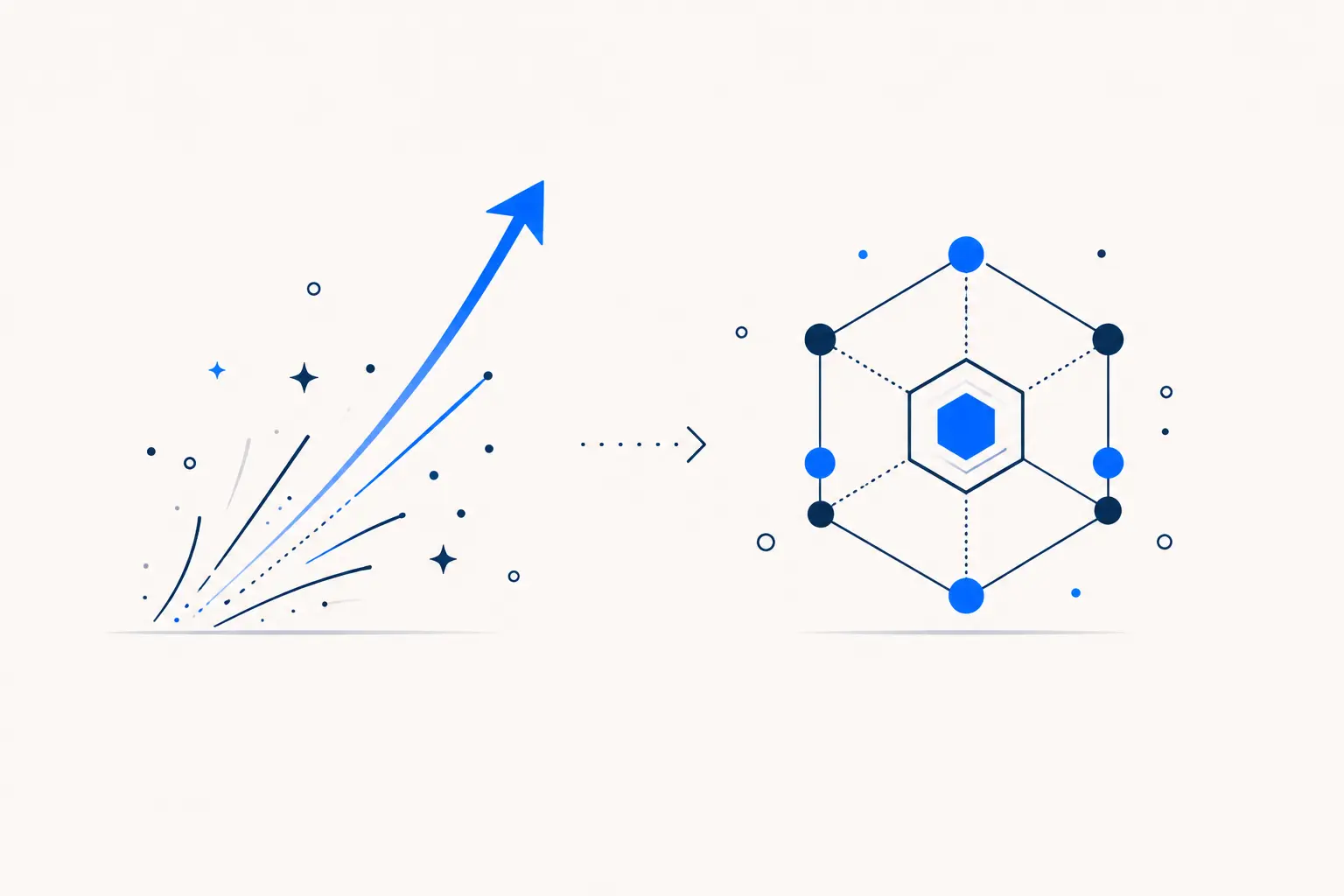 Abstract illustration of a SaaS brand being researched and evaluated on its authority signals, Authority Engineering
